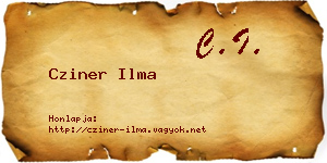 Cziner Ilma névjegykártya